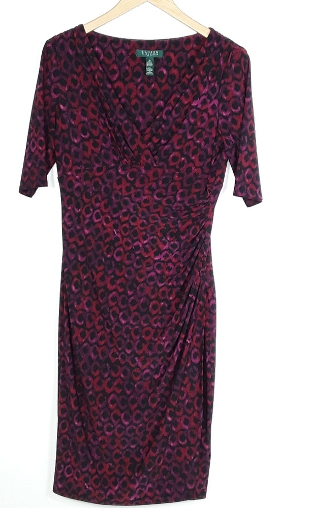 Ralph Lauren v-neck, 3/4 sleeve Dress